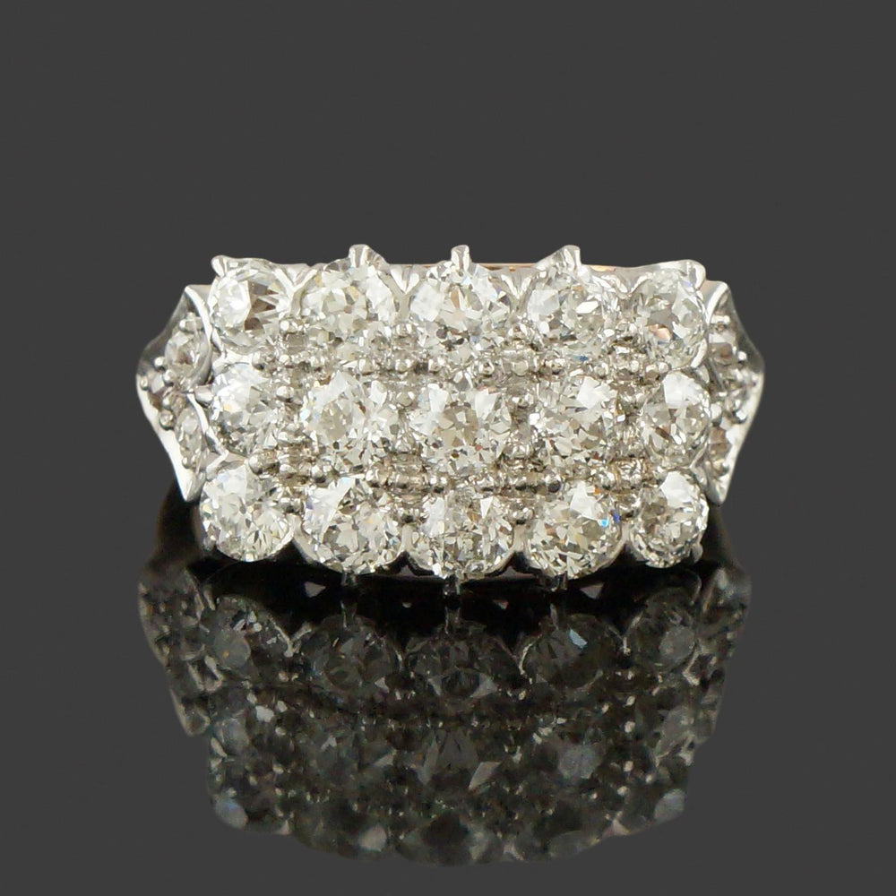 Solid 14K White Gold & 1.25 CTW 3 Row OMC Diamond Wedding Band, Anniversary Ring, Olde Towne Jewelers, Santa Rosa CA.