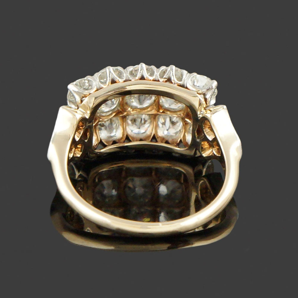 Solid 14K White Gold & 1.25 CTW 3 Row OMC Diamond Wedding Band, Anniversary Ring, Olde Towne Jewelers, Santa Rosa CA.