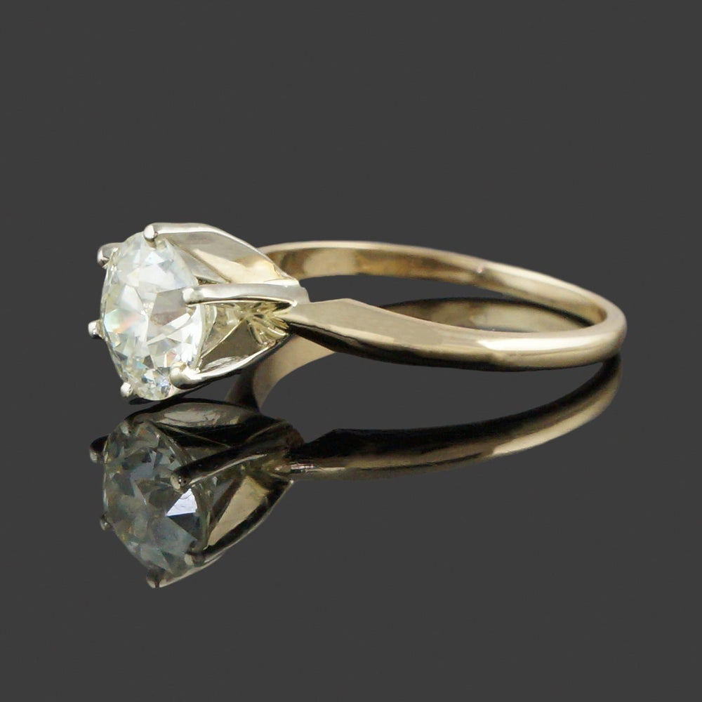 Solid 14K Yellow Gold & 1.25 Ct OMC Diamond Solitaire Wedding Engagement Ring, Olde Towne Jewelers, Santa Rosa CA.