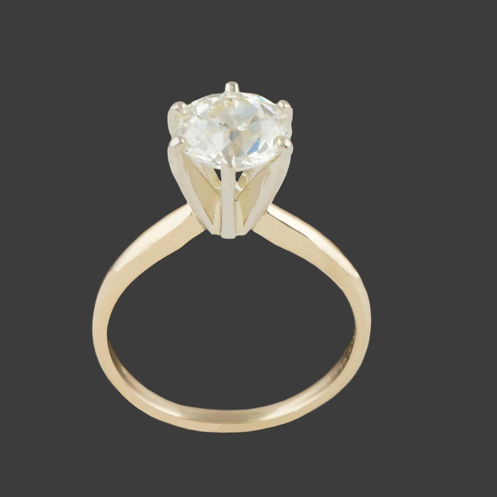 Solid 14K Yellow Gold & 1.25 Ct OMC Diamond Solitaire Wedding Engagement Ring, Olde Towne Jewelers, Santa Rosa CA.