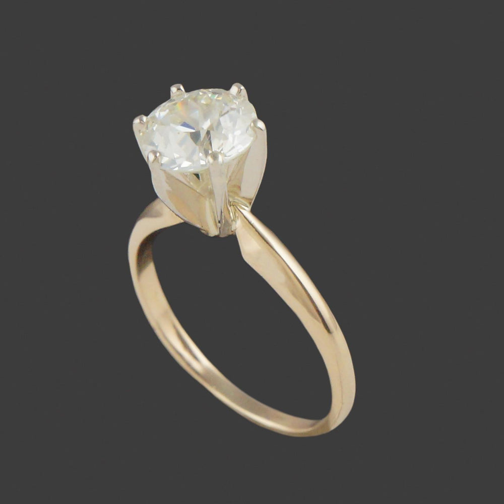 Solid 14K Yellow Gold & 1.25 Ct OMC Diamond Solitaire Wedding Engagement Ring, Olde Towne Jewelers, Santa Rosa CA.