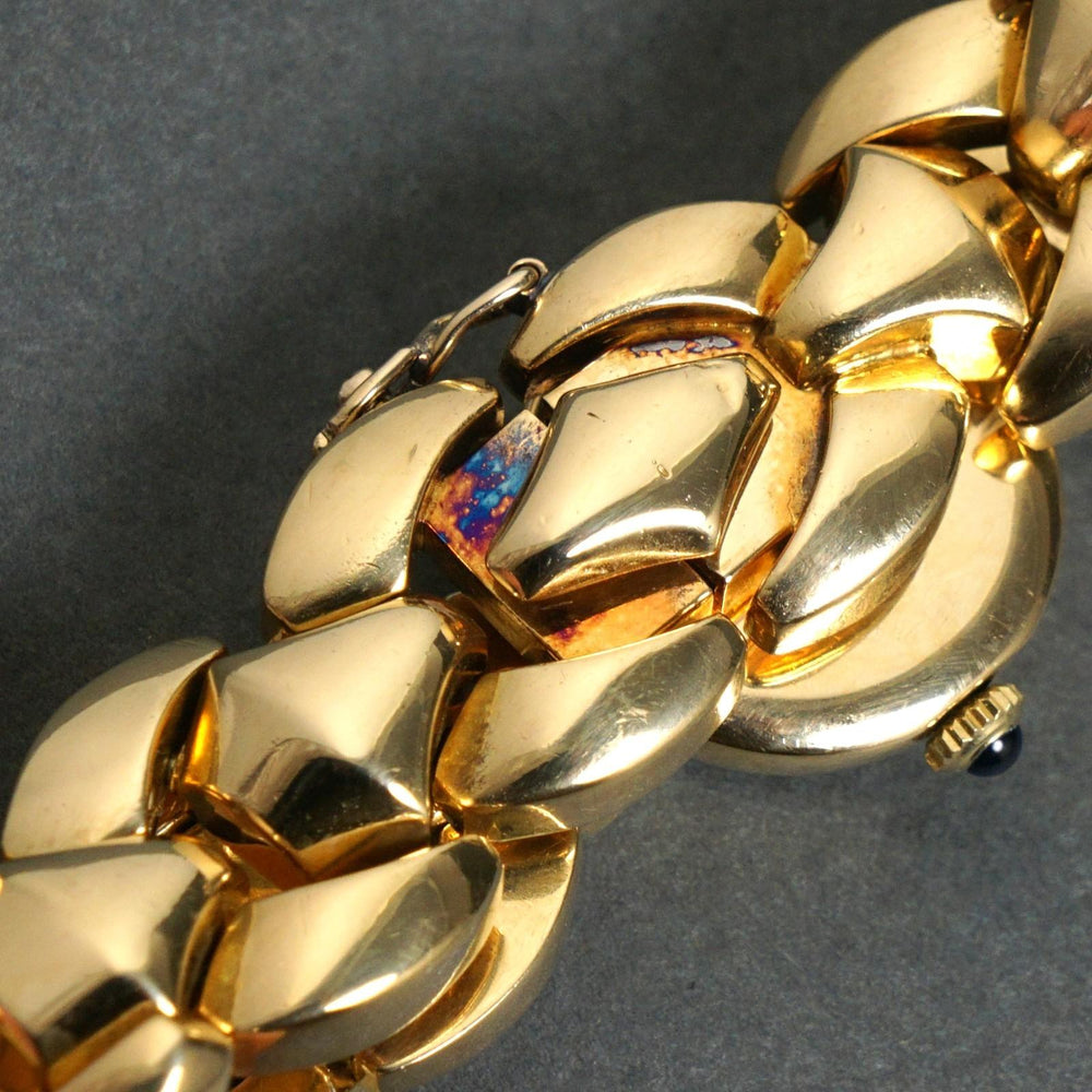 Vintage Patek Philippe Solid 18K Gold Diamond & Sapphire Lady's Bracelet Watch, Olde Towne Jewelers, Santa Rosa CA.