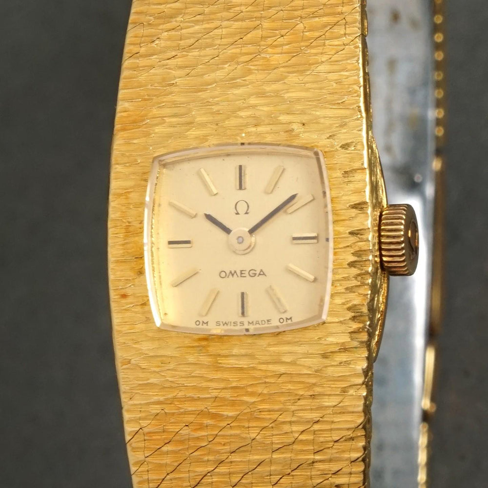 Stunning 1967 Omega Solid 18K Gold Lady's Bracelet Watch MINT w/Original Box, Olde Towne Jewelers, Santa Rosa CA.