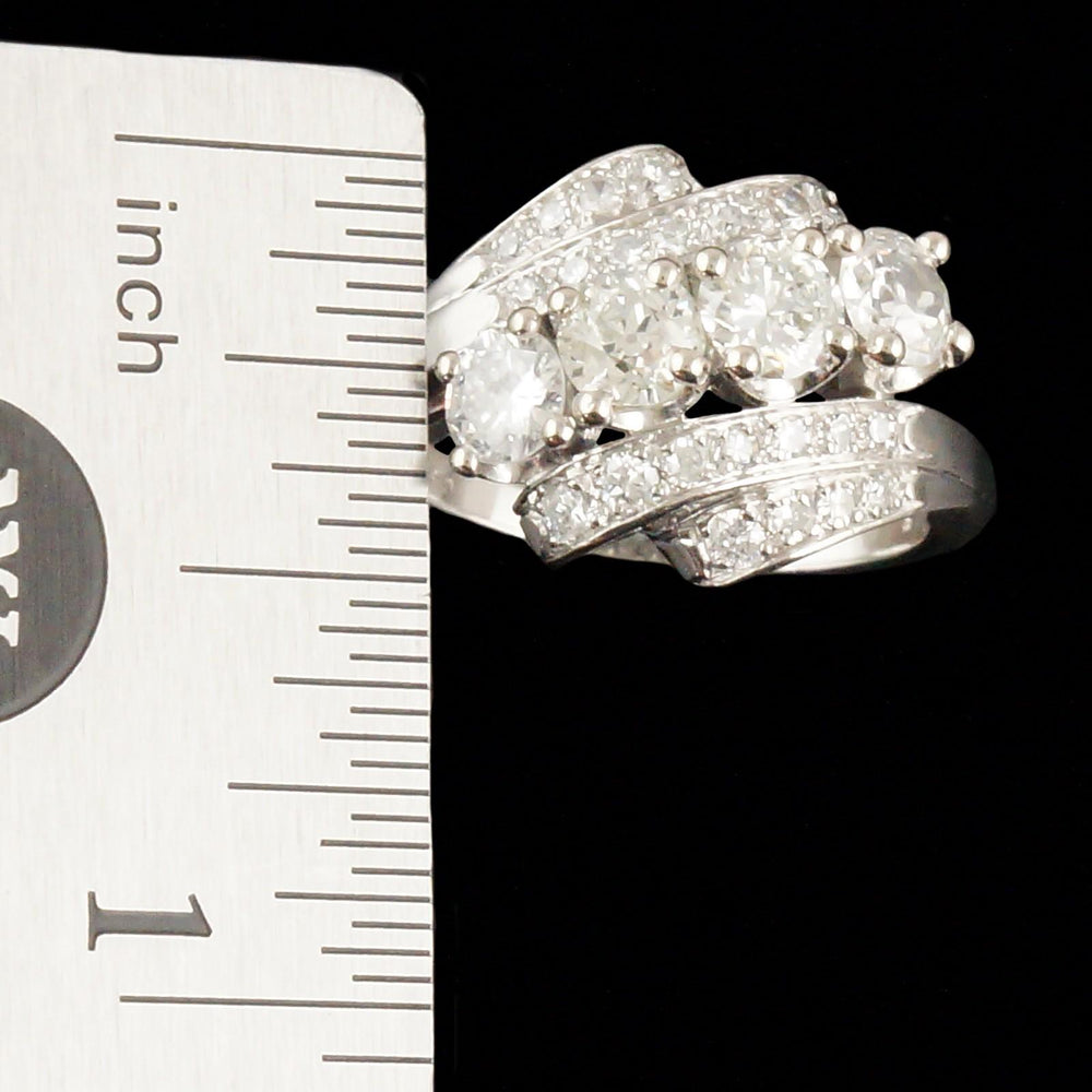 c1950s Loretz & Benoit Platinum, 1.75 Ctw Diamond Wedding Band, Anniversary Ring, Olde Towne Jewelers, Santa Rosa CA.