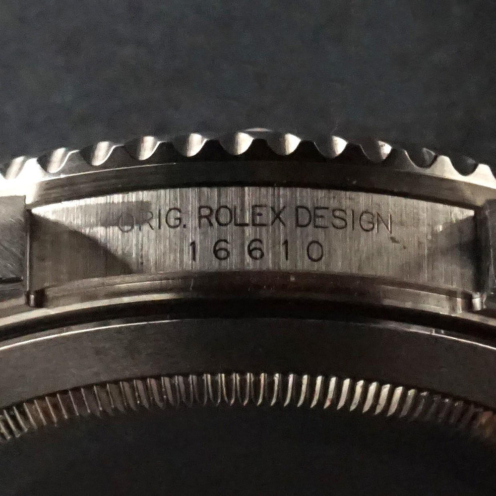 Stunning 2002 Rolex 16610 Submariner Stainless Steel Watch SEL, Holes Case, XLNT Olde Towne Jewelers, Santa Rosa CA.