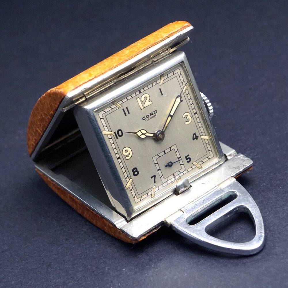 Stunning 1930s Didisheim Cord Fab Suisse Leather Cabriolet Travel