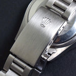 Stunning 2000 Rolex 14010 Air King Stainless Steel Pink Dial Engine Turned Watch, Olde Towne Jewelers, Santa Rosa CA.