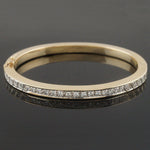 Solid 14K Yellow Gold 1.38 CTW Diamond 6 7/8" Hinged Bangle Bracelet, Olde Towne Jewelers, Santa Rosa CA.