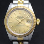 Stunning 1993 Rolex 69173 Datejust 18K/SS Lady's Watch Near Mint Serviced, Olde Towne Jewelers, Santa Rosa CA.