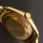 Stunning 1950s Rolex 6084 Solid 14K Gold Semi Bubbleback Watch GF Bracelet XLNT Olde Towne Jewelers, Santa Rosa CA.