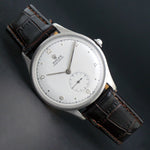 Stunning 1946 Rolex 4583 Precision Stainless Steel Man's 35mm Dress Watch, Olde Towne Jewelers, Santa Rosa CA.