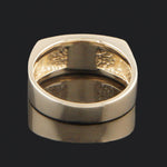 Solid 14K Yellow Gold & Natural Gold Nugget Gentleman's Band, Estate Ring, Olde Towne Jewelers, Santa Rosa CA.