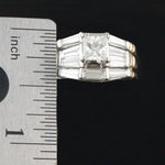 Simayof Platinum & Solid 18K Gold, 2.55 CTW Princess Cut Diamond Wedding Ring, Olde Towne Jewelers, Santa Rosa CA.