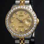 1989 Rolex 69173 Datejust Gold & Stainless Steel Diamond Dial, Bezel Lady's Watch, Olde Towne Jewelers, Santa Rosa CA.