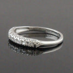 Vintage Platinum & 9 Stone Pave Diamond Estate Wedding Band, Anniversary Ring, Olde Towne Jewelers, Santa Rosa CA.