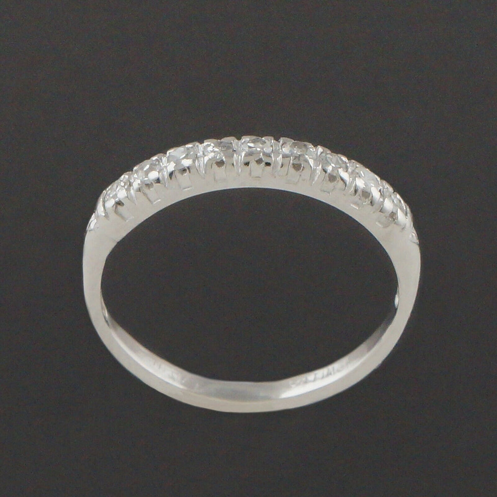 Vintage Platinum & 9 Stone Pave Diamond Estate Wedding Band, Anniversary Ring, Olde Towne Jewelers, Santa Rosa CA.