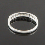 Vintage Platinum & 9 Stone Pave Diamond Estate Wedding Band, Anniversary Ring, Olde Towne Jewelers, Santa Rosa CA.