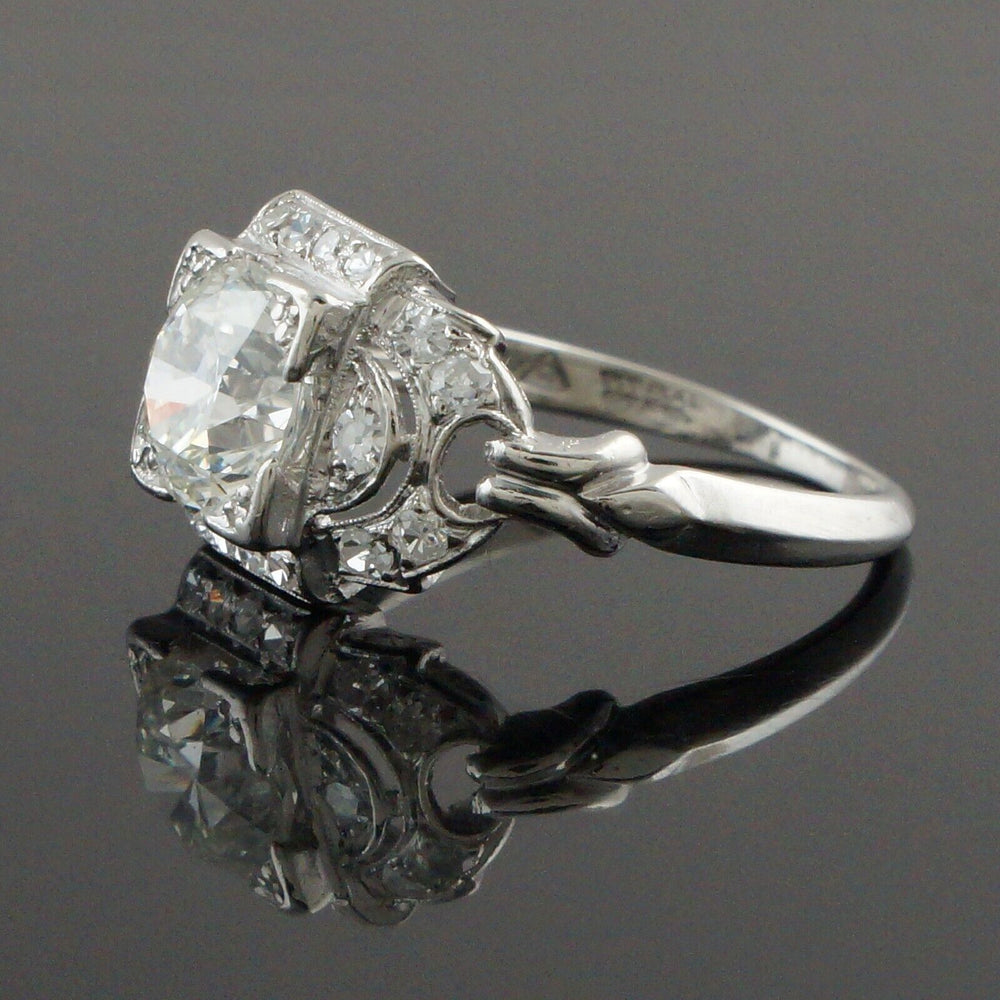 Antique Art Deco Platinum & 1.25 CTW OEC Diamond Wedding Band, Engagement Ring, Olde Towne Jewelers, Santa Rosa CA.