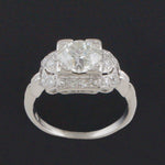 Antique Art Deco Platinum & 1.25 CTW OEC Diamond Wedding Band, Engagement Ring, Olde Towne Jewelers, Santa Rosa CA.