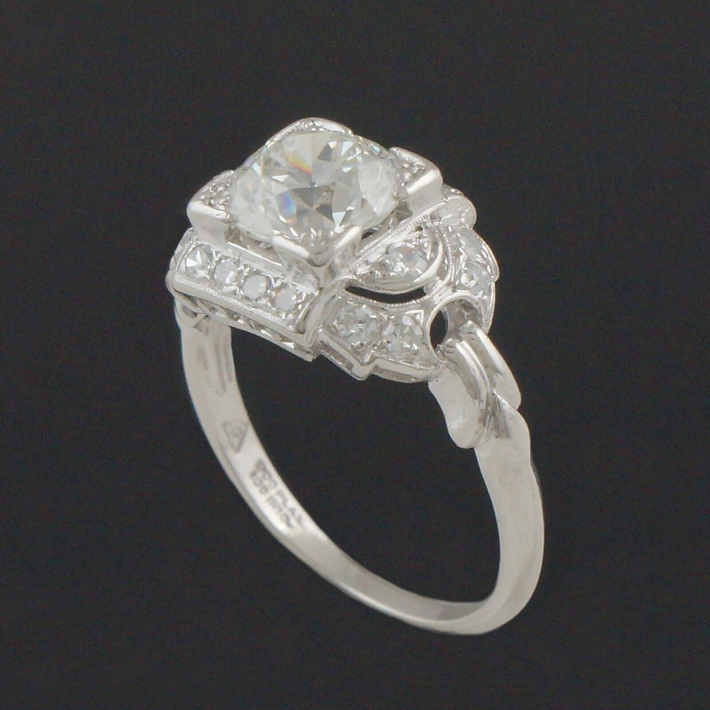 Antique Art Deco Platinum & 1.25 CTW OEC Diamond Wedding Band, Engagement Ring, Olde Towne Jewelers, Santa Rosa CA.