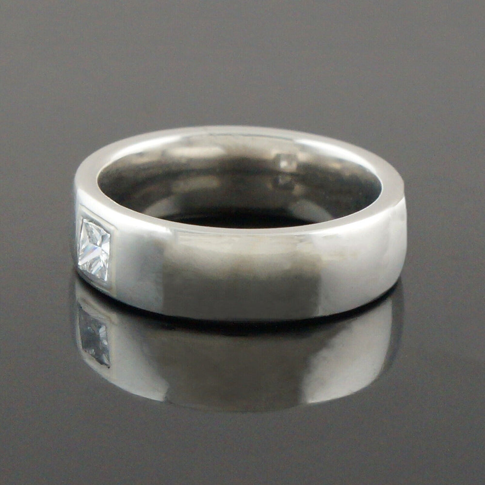 Christian Bauer Platinum & Princess Cut Diamond Comfort Fit Wedding Band, Ring, Olde Towne Jewelers, Santa Rosa CA.