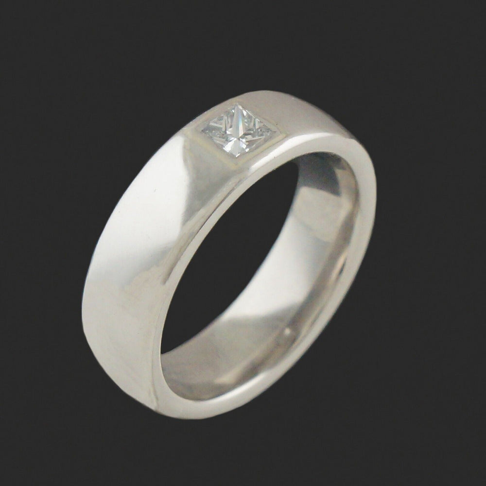 Christian Bauer Platinum & Princess Cut Diamond Comfort Fit Wedding Band, Ring, Olde Towne Jewelers, Santa Rosa CA.