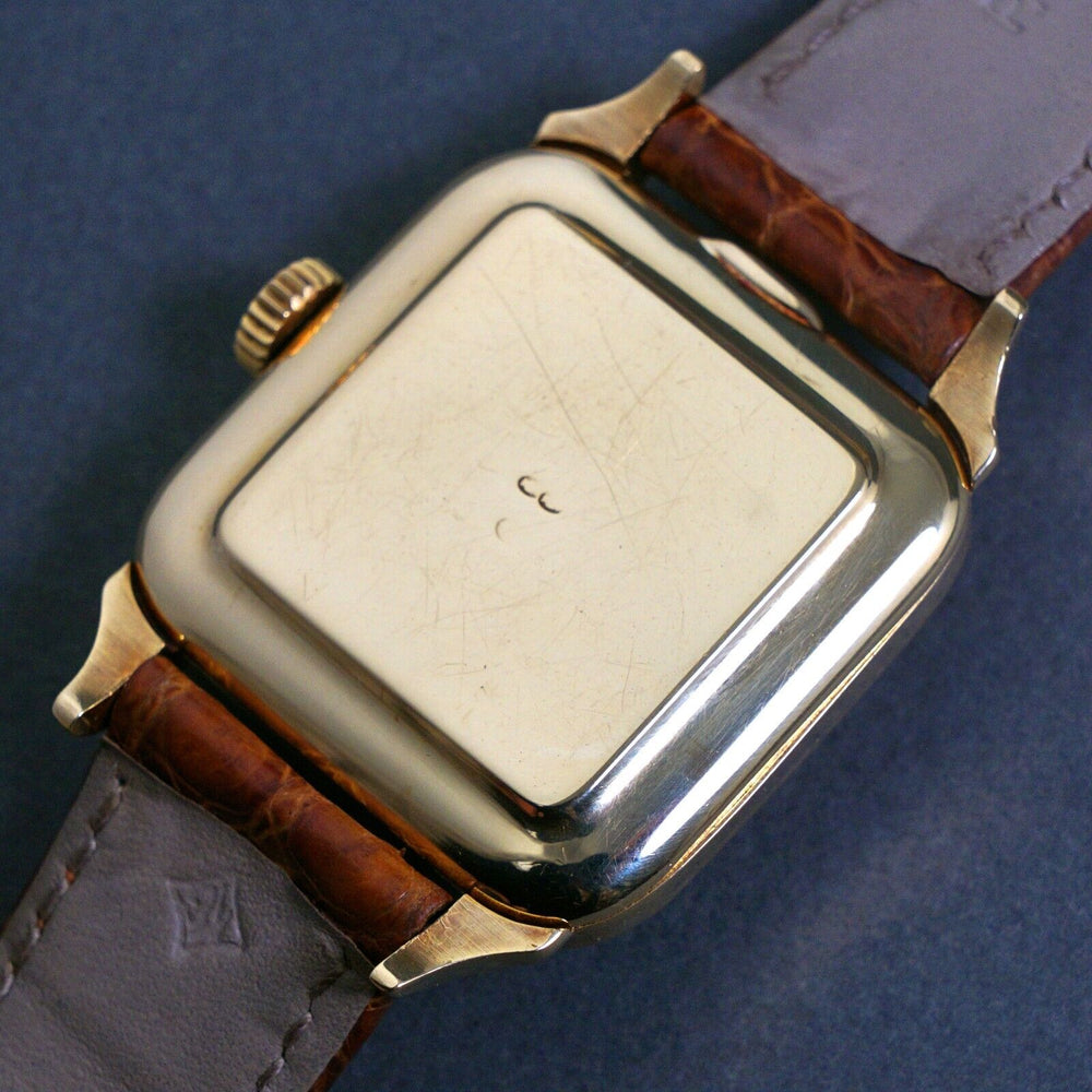 Vintage Patek Philippe 2514 Oversized Square 18K Yellow Gold Mans Watch All Original, lde Towne Jewelers, Santa Rosa CA.