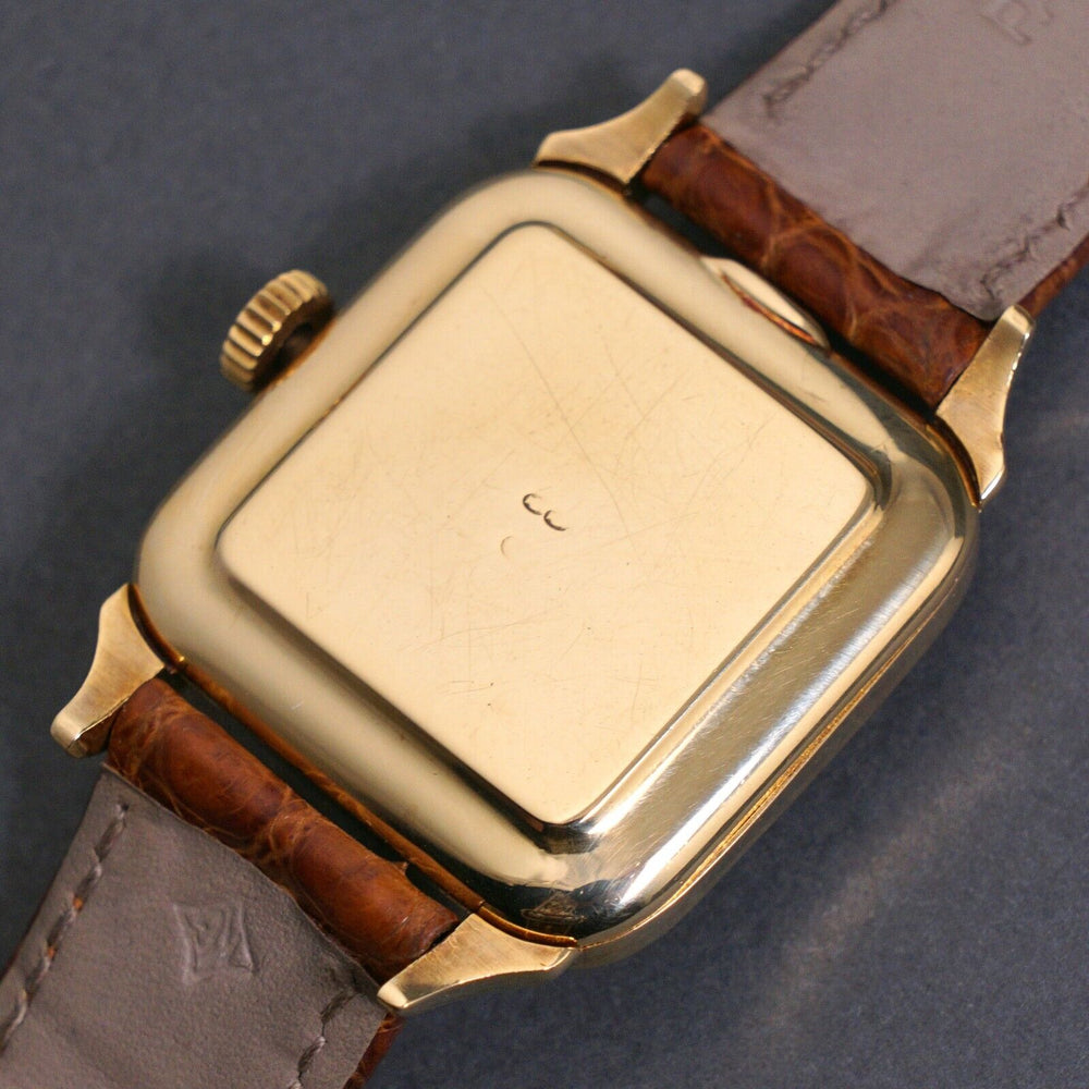 Vintage Patek Philippe 2514 Oversized Square 18K Yellow Gold Mans Watch All Original, lde Towne Jewelers, Santa Rosa CA.