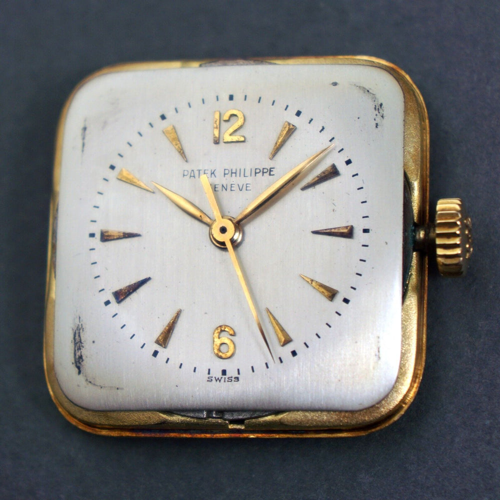 Vintage Patek Philippe 2514 Oversized Square 18K Yellow Gold Mans Watch All Original, lde Towne Jewelers, Santa Rosa CA.