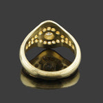 Solid 18K Yellow Gold & 1.34 CTW Diamond Cigar Wedding Band Ring, Olde Towne Jewelers, Santa Rosa CA.