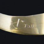 Solid 18K Yellow Gold & 1.34 CTW Diamond Cigar Wedding Band Ring, Olde Towne Jewelers, Santa Rosa CA.