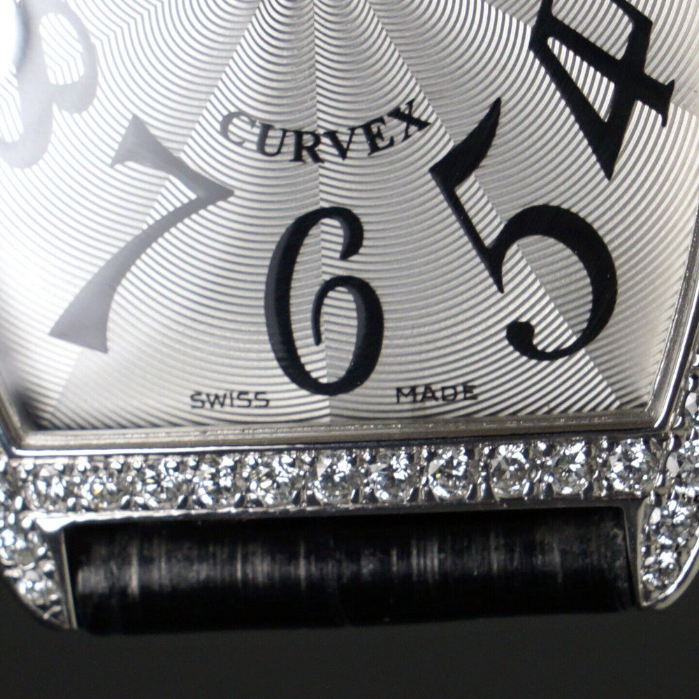 Stunning Franck Muller Cintree Curvex Stainless Steel Diamond Bezel Unisex Watch, Olde Towne Jewelers, Santa Rosa CA.