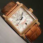 Stunning Franck Muller Cortez 10000SC Conquistador 18K Rose Gold Mans Watch MINT