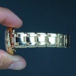 Stunning 2000 Rolex 80298 Datejust Pearlmaster 18K Yellow Gold MOP Diamond Watch, Olde Towne Jewelers, Santa Rosa CA.