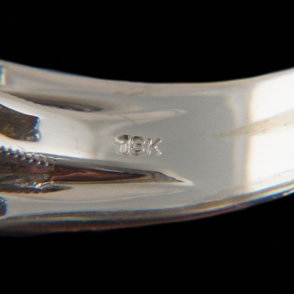 Solid 18K White Gold Filigree, Oval Ruby & Diamond Estate Engagement Ring, Olde Towne Jewelers, Santa Rosa CA.