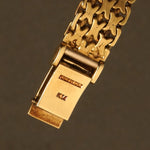 Universal Geneve Solid 14K Yellow Gold & Opal Dial Woman's Bracelet Watch, Olde Towne Jewelers, Santa Rosa CA.