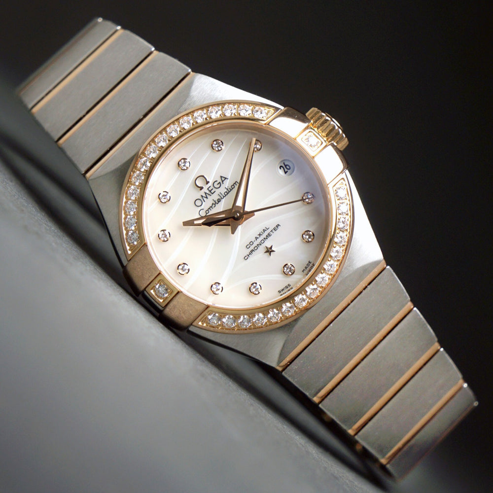 Omega Constellation 123.25.27.20.55.005 Diamond Bezel & MOP Dial Women's Watch