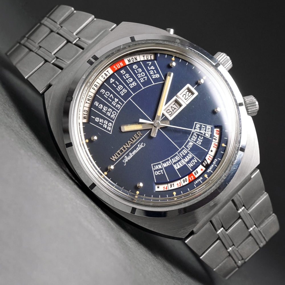 Stunning Wittnauer 2000 Automatic Stainless Steel Mans Watch Box, Papers