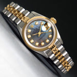 Stunning 1990 Rolex 69173 Datejust Mother of Pearl Diamond 18K/SS Watch