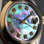 Stunning 1990 Rolex 69173 Datejust Mother of Pearl Diamond 18K/SS Watch, Olde Towne Jewelers, Santa Rosa CA.