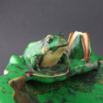 Stunning 1920's Weller Coppertone Frog Pond Lily Pad Pottery Bowl Rare Unsigned, Olde Towne Jewelers, Santa Rosa CA.