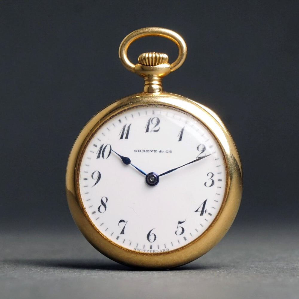 Stunning 1908 Patek Philippe Shreve & Co 18K Gold Extra Small Pocket Watch XLNT!