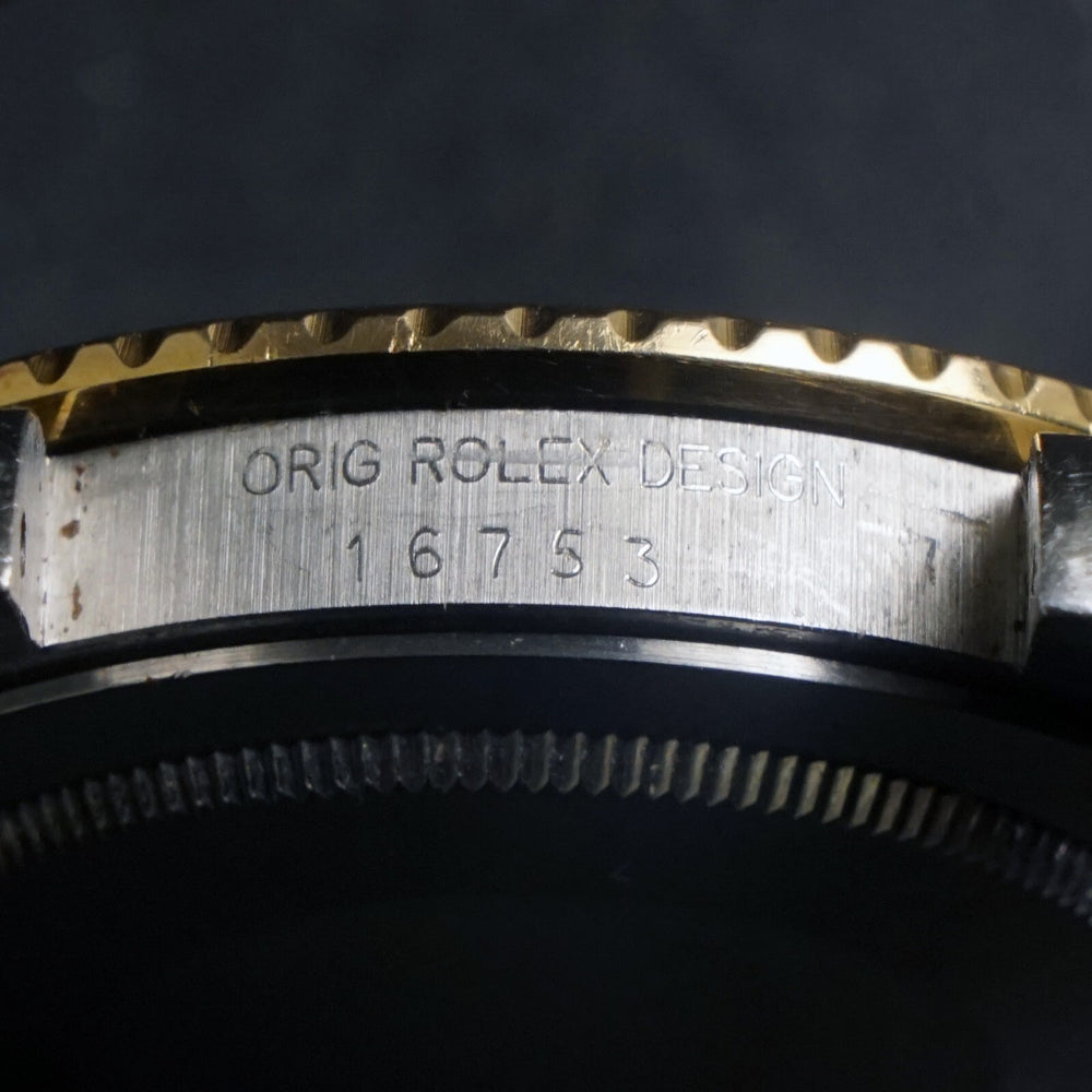 Stunning 1982 Rolex 16753 GMT Master Gold & Steel 40mm Watch Black Dial, Jubilee, Olde Towne Jewelers, Santa Rosa CA.
