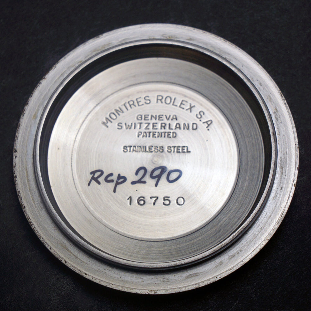 Stunning 1982 Rolex 16753 GMT Master Gold & Steel 40mm Watch Black Dial, Jubilee, Olde Towne Jewelers, Santa Rosa CA.