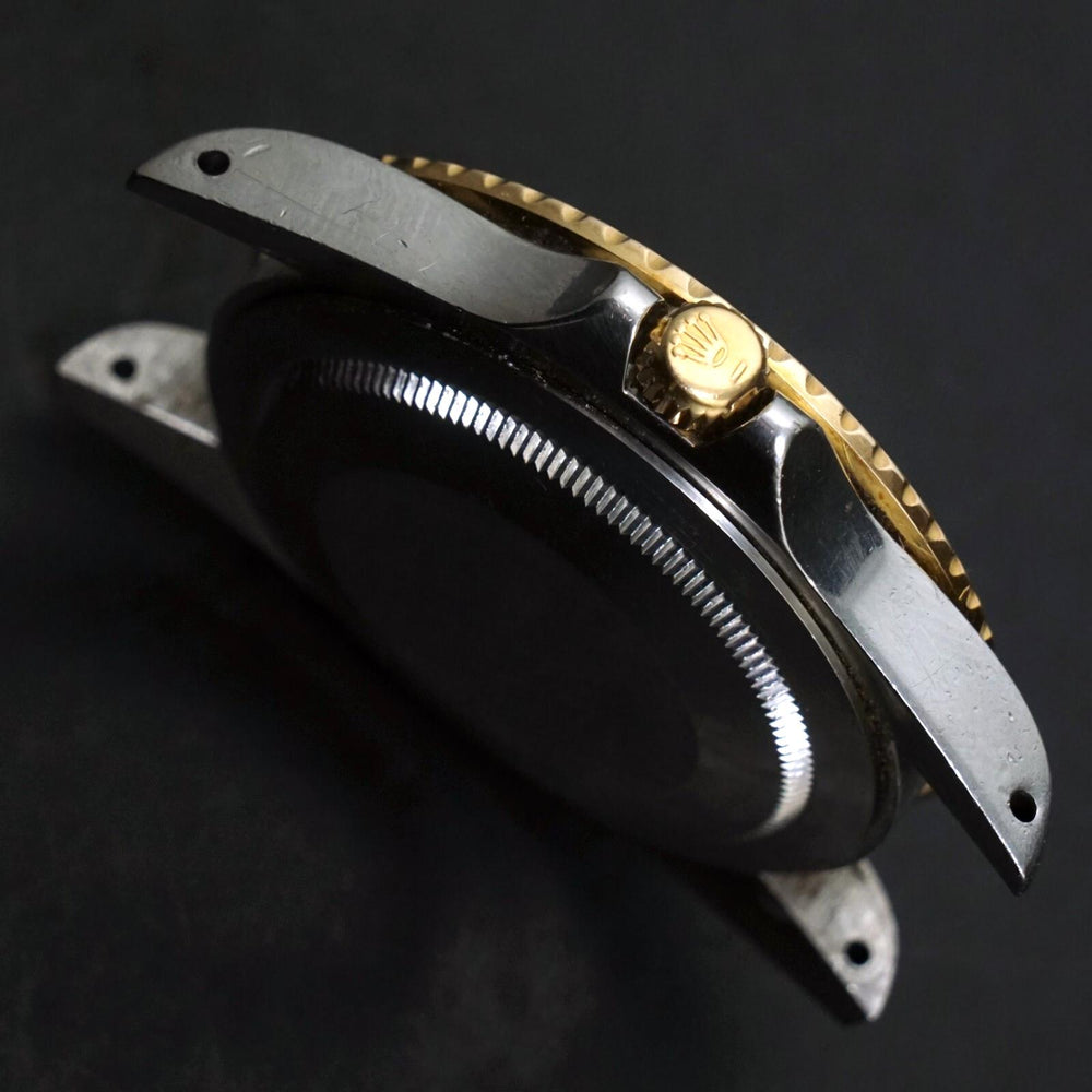 Stunning 1982 Rolex 16753 GMT Master Gold & Steel 40mm Watch Black Dial, Jubilee, Olde Towne Jewelers, Santa Rosa CA.