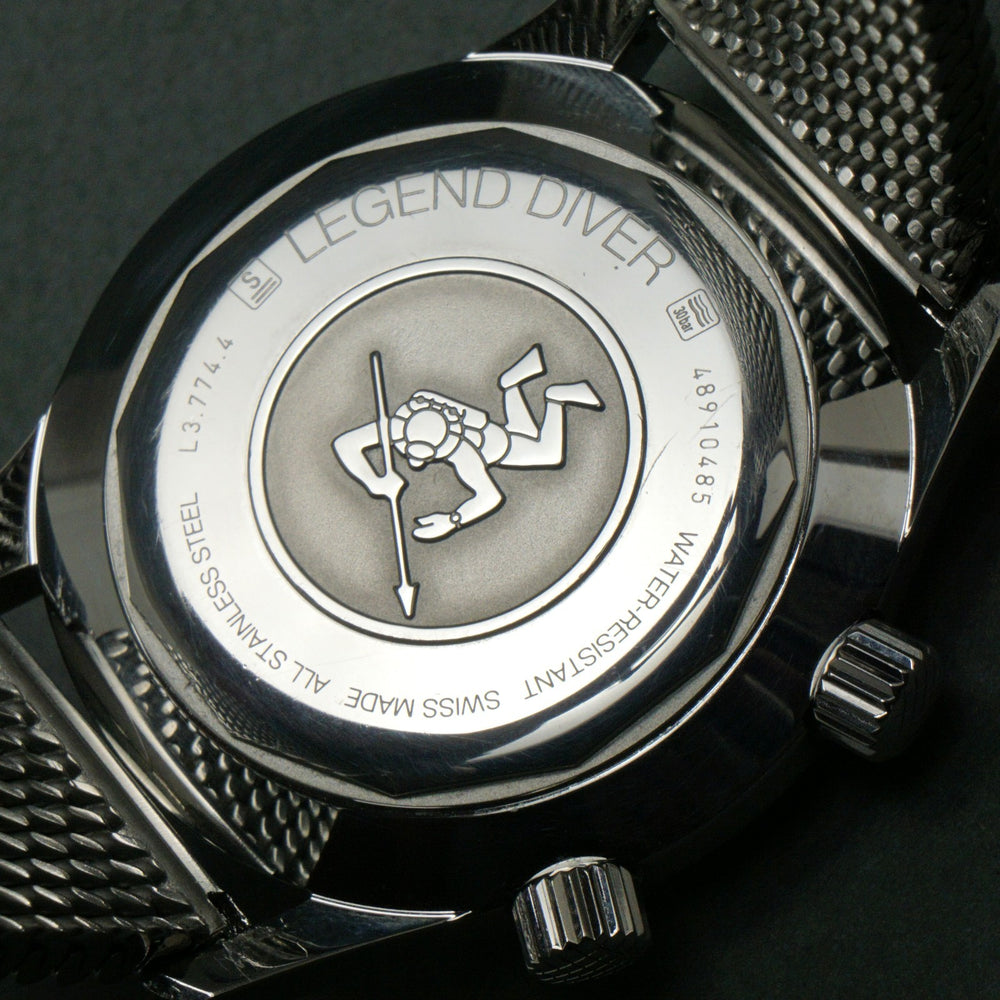 Longines L3.774.4 Legend Diver Automatic Stainless Steel 42mm Watch, Box & Books, Olde Towne Jewelers, Santa Rosa CA.
