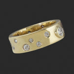 Solid 18K Yellow Gold, Flush Set .74 CTW OMC Diamond 6.0MM Wedding Band, Olde Towne Jewelers, Santa Rosa CA.