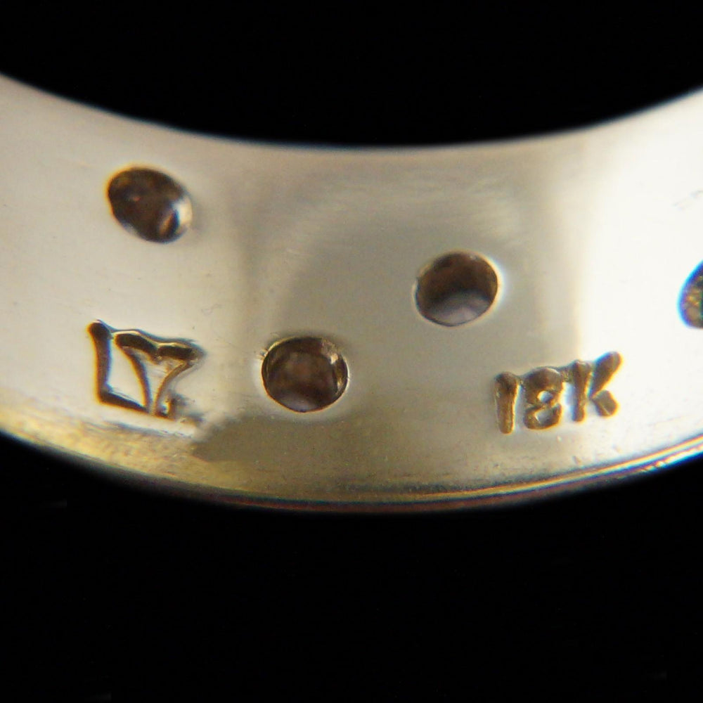 Solid 18K Yellow Gold, Flush Set .74 CTW OMC Diamond 6.0MM Wedding Band, Olde Towne Jewelers, Santa Rosa CA.