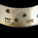 Solid 18K Yellow Gold, Flush Set .74 CTW OMC Diamond 6.0MM Wedding Band, Olde Towne Jewelers, Santa Rosa CA.