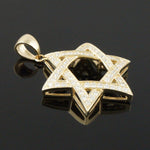 Large Solid 14K Yellow Gold & Pavé Diamond Star Of David Estate Pendant, Olde Towne Jewelers, Santa Rosa CA.